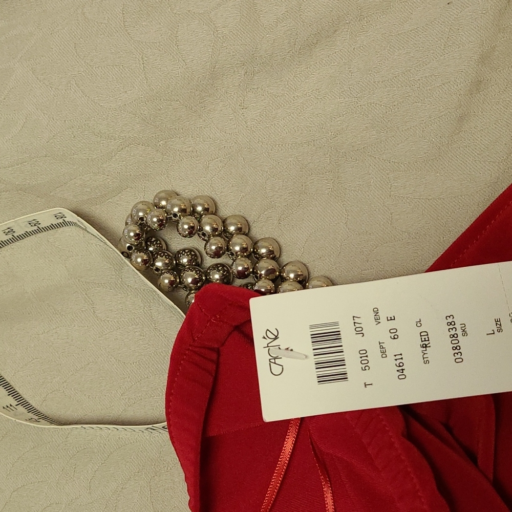 🎁NWT Cache Red Mini Dress Large🎁 - Picture 4 of 4